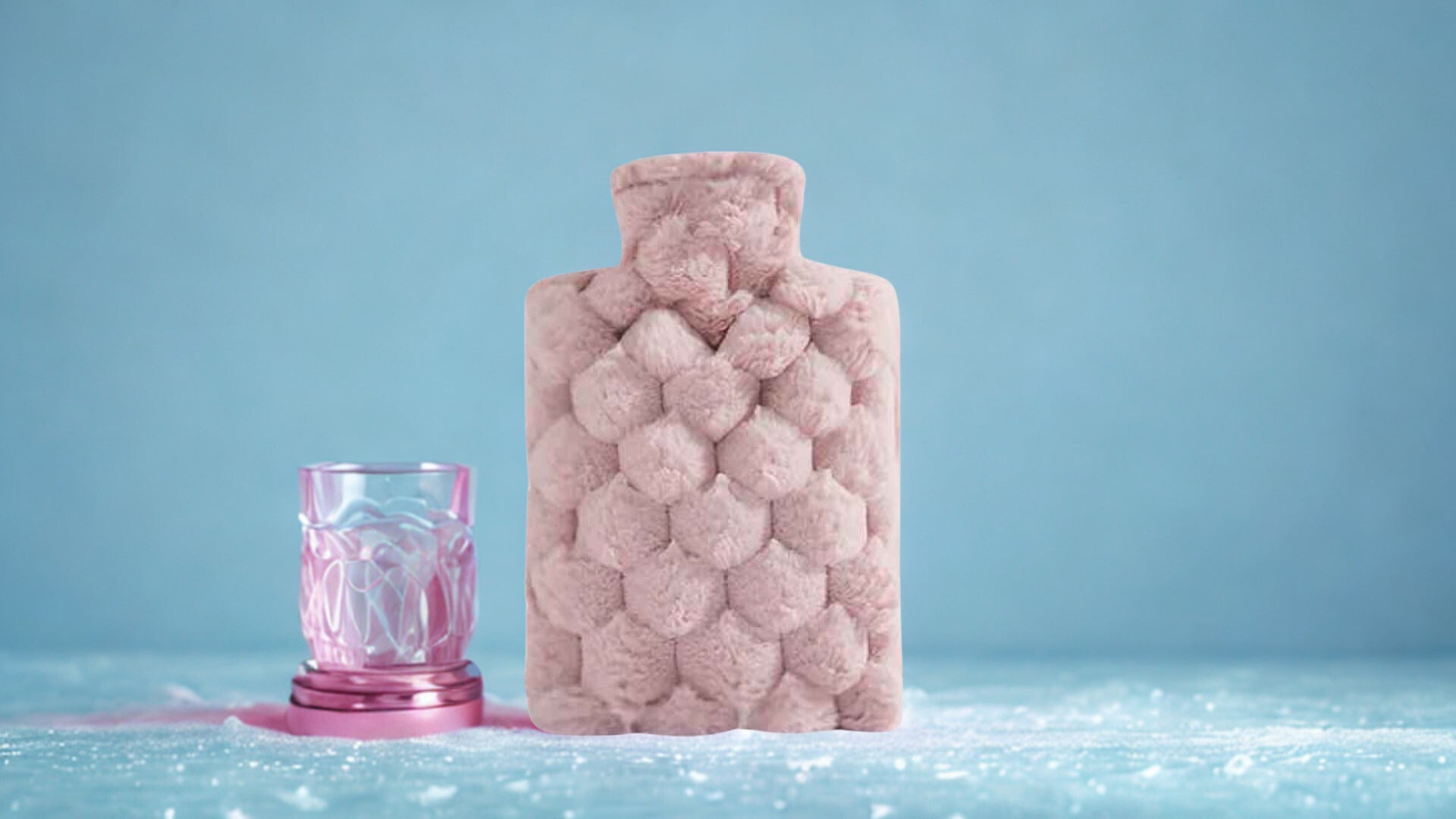 bouillotte-rose-peluche-confort-hiver