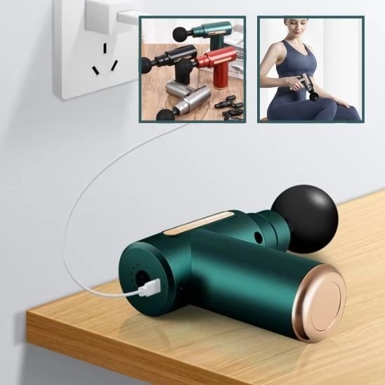 pistolet-de-massage-vert-rouge-noir