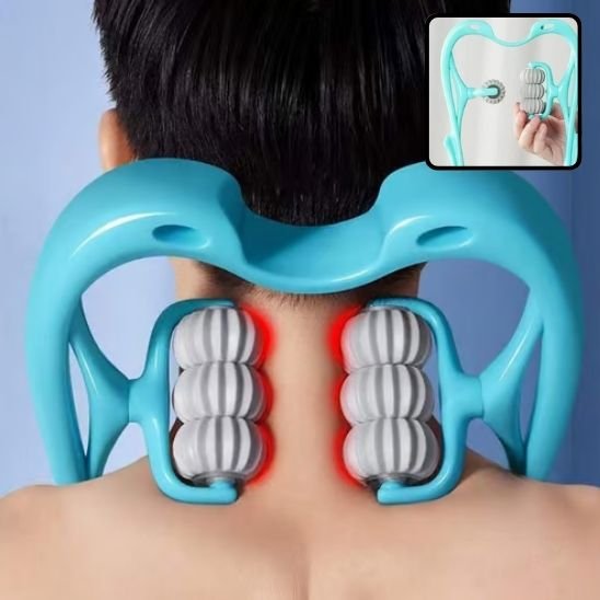 rouleau-de-massage-bleu-douleurs- cou