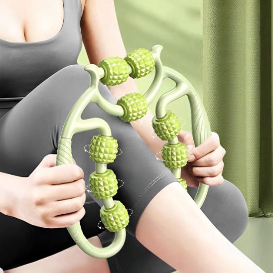 rouleau-de-massage-vert-picots
