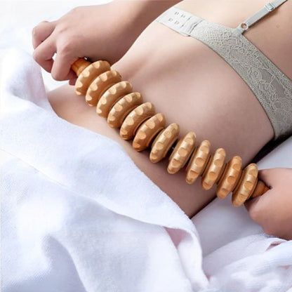 rouleau massage bois dos